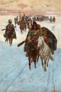 The Wounded Cossack by Franz Roubaud
