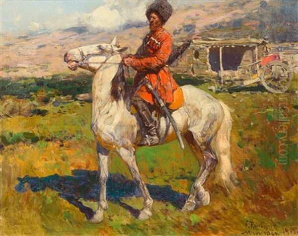 Russian Soldier On Horseback - view 1