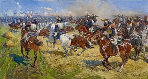Franzosische Kurassiere Attackieren Grenadiere Des Russischen Paul-regiments Wahrend Der<br/>schlacht Bei Polozk