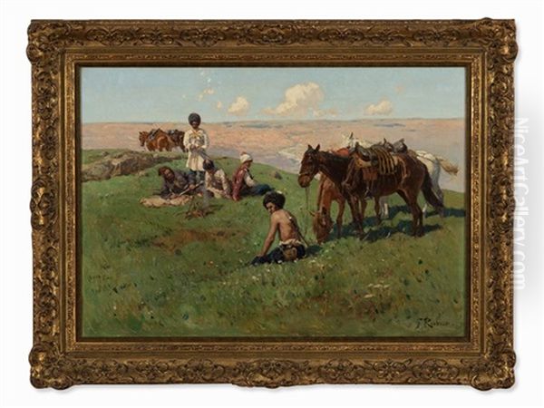 Circassians In Mountain Landscape - view 1