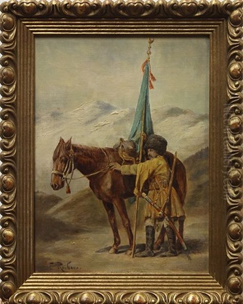 Cossack Rider And Horse - view 1