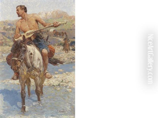 Mounted Musician - view 1