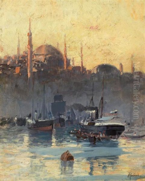 Hafen Von Istanbul Mit Blick Auf Die Suleymaniye-moschee - view 1