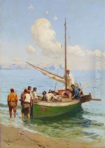 Fishermen On The Black Sea by Franz Roubaud