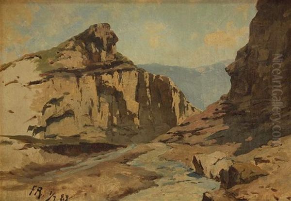 Gebirgsbach Im Kaukasus (study) - view 1