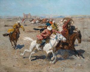 Playing Kokpar by Franz Roubaud