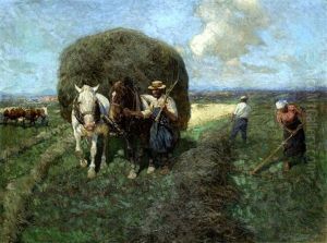 Heuernte Am Chiemsee by Franz Roubaud