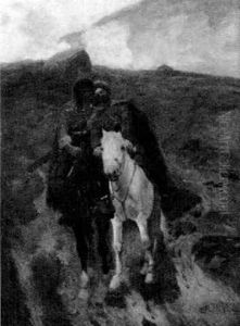 Tscherkessen Zu Pferde by Franz Roubaud