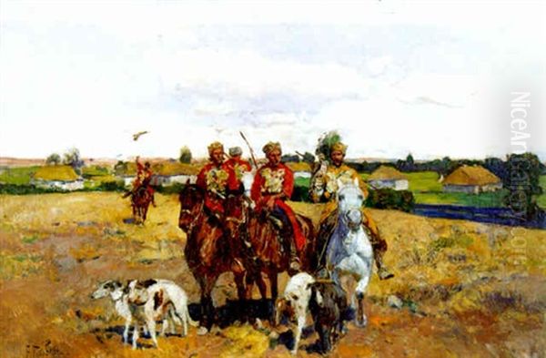 Kosaken Beim Ausritt Zur Falkenjagd - view 1