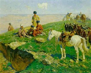 Kosakengruppe by Franz Roubaud