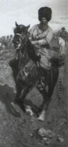 Tscherkessen-reiter by Franz Roubaud