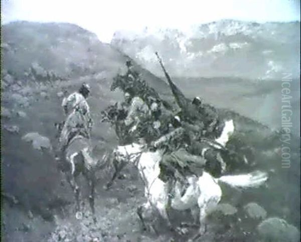 Tscherkessenreiter, Auf Wilder Jagd Im Gebirge Reitend - view 1