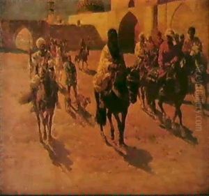 Oriental Riders by Franz Roubaud