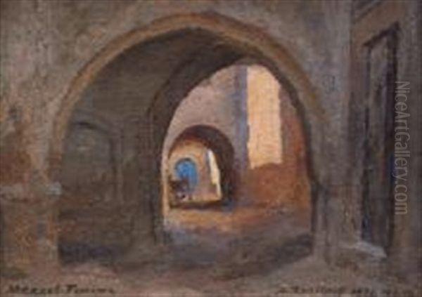 Oil On Canvas Laid On Cardboard; 7.7 /8 X 10.7/8 In.; Painted In Menzel Temime On 10 April 1932. - view 1