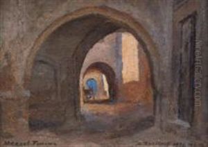 Oil On Canvas Laid On Cardboard; 7.7 /8 X 10.7/8 In.; Painted In Menzel Temime On 10 April 1932. by Alexandre Roubtzoff