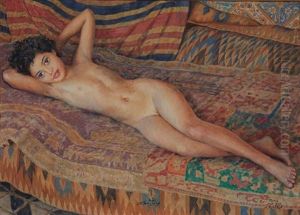 Jeune Fille Alanguie Au Harem, Tunis Jeune Fille Alanguie Au Harem, Tunis