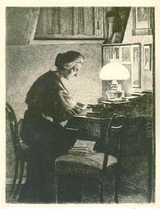 Przy Lampie by Otto Richard Bossert