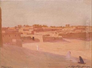 Vue De Tazeur (+ Vue De Sidi Bou Said; 2 Works) by Alexandre Roubtzoff