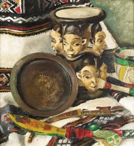 Nature Morte Aux Poignards, Plateau Et Masques by Alexandre Roubtzoff