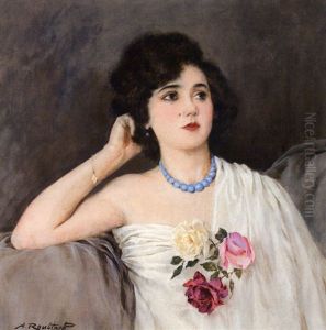 Jeune Elegante De Tunis by Alexandre Roubtzoff
