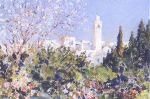 Minaret A Sidi-bou-said by Alexandre Roubtzoff