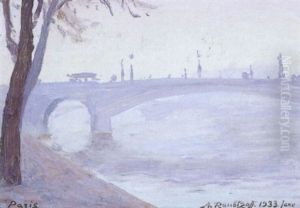 Le Pont Alexandre Iii A Paris by Alexandre Roubtzoff