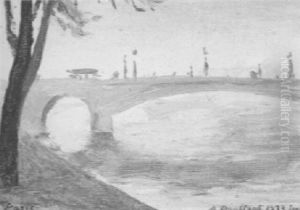 Le Port Alexandre Iii A Paris by Alexandre Roubtzoff