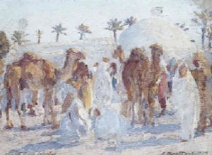 Houmil-souk (djerba) by Alexandre Roubtzoff