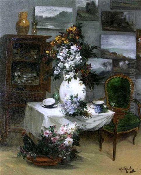 Vase De Fleurs Dans L'interieur - view 1