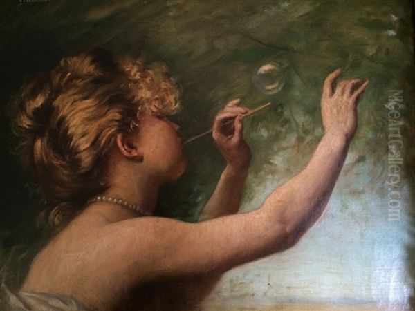 Jeune Fille Aux Aux Bulles De Savon - view 1