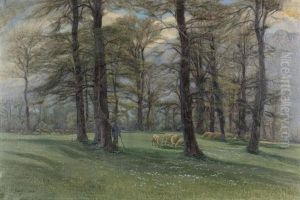 Troupeau De Moutons Dans Les Alpes by Frederic Rouge