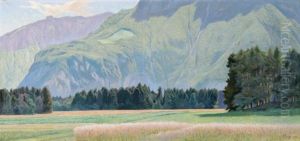 Rhone-landschaft Bei Villeneuve by Frederic Rouge