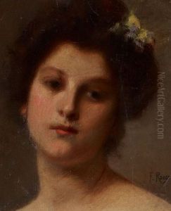 Jeune Femme, Une Fleur Jaune Dans Les Cheveux