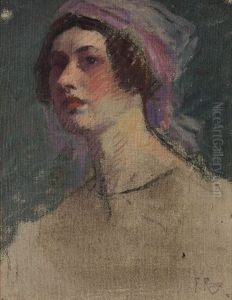 Femme A La Coiffe Mauve