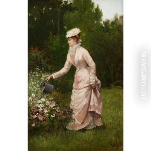 In The Garden by Jules James Rougeron