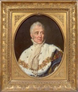 Portrait De Charles X En Buste, En Tenue Du Sacre Portant Le Grand Collier Du Saint-esprit Portrait De Charles X En Buste, En Tenue Du Sacre Portant Le Grand Collier Du Saint-esprit