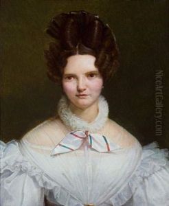 Portrait De Jeune Femme En Robe Blanche