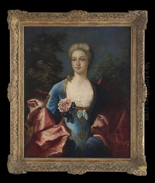 Portrait Of A Court Lady In 18th-century Costume" - view 1