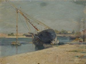 Bord De Seine, On Peint Son Bateau Bord De Seine, On Peint Son Bateau