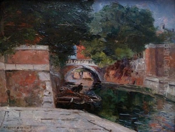 Un Pont Pres Du Jardin Public A Venise - view 1