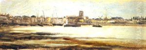 Port En Normandie by Gaston-Marie-Anatole Roullet
