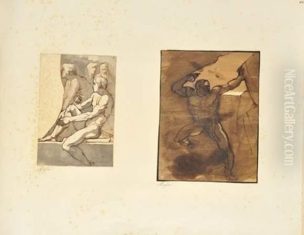 Etude De Personnages Antiques. - view 1