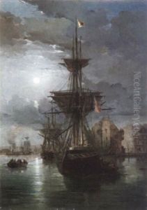 Port D'honfleur Au Crepuscule