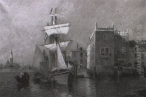 Voiliers A Venise by Gaston-Marie-Anatole Roullet