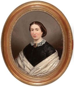 Retrato Del Poeta Y Politico Albert De Quintana I Combis Y De Su Esposa, Pompeia U Oriola Serra De Quintana (pair)