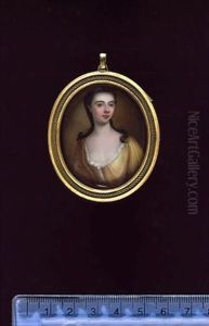Portrait Of A Woman Wearing Yellow Robe, Open At The Front To Reveal White Underdress, Held With A Jewelled Clasp (+ Portrait Of A Woman (the Same Sitter?) In Yellow Robe With Pink Shawl; 2 Works)