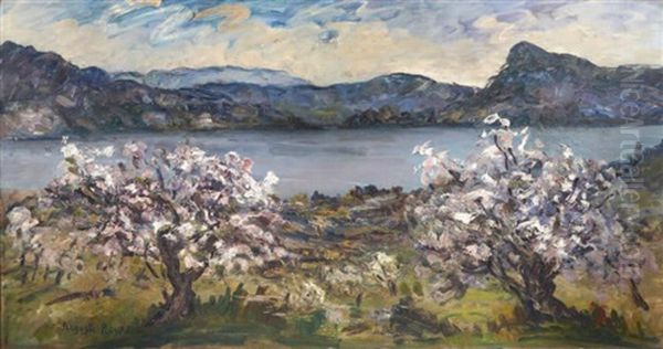 Paysage Aux Cerisiers En Fleurs - view 1