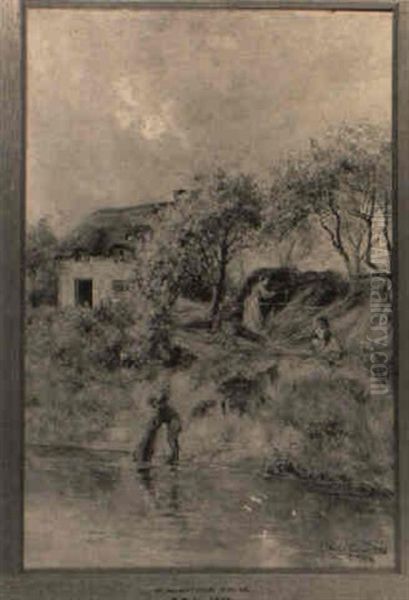 Haying By A River, Antwerp - view 1
