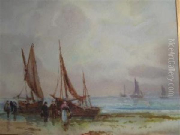 Unloading The Catch At Whitby Sands - view 1