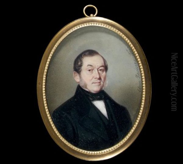Portrait D'homme En Redingote Gris - Anthracite - view 1